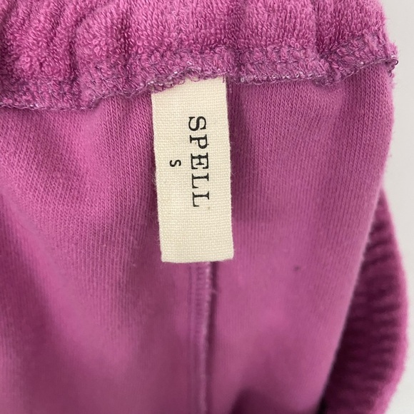 SPELL Miami Organic Cotton Terry Shorts Mauve Size Small - Picture 7 of 10